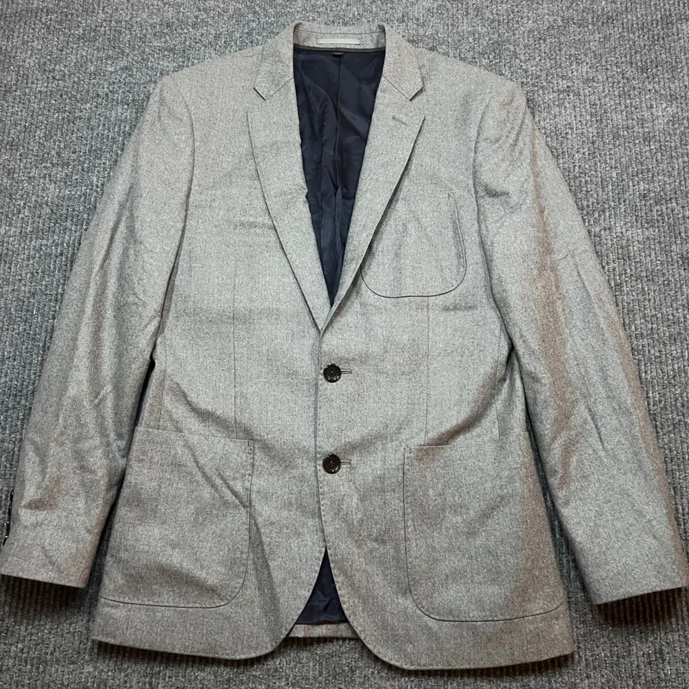 J.Crew Ludlow Blazer 36S Gray Vitale Barberis Canonico Wool Sport Coat Mens Suit